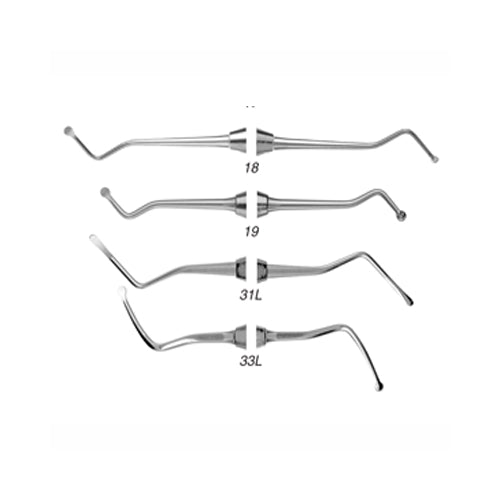Quala EXC18Q Double End #18 Dental Excavator Medium Spoon 1/4 Quala EXC18Q Double End #18 Dental Excavator Medium Spoon 1/4